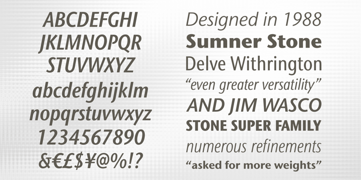 ITC Stone Sans II  Font Poster 3